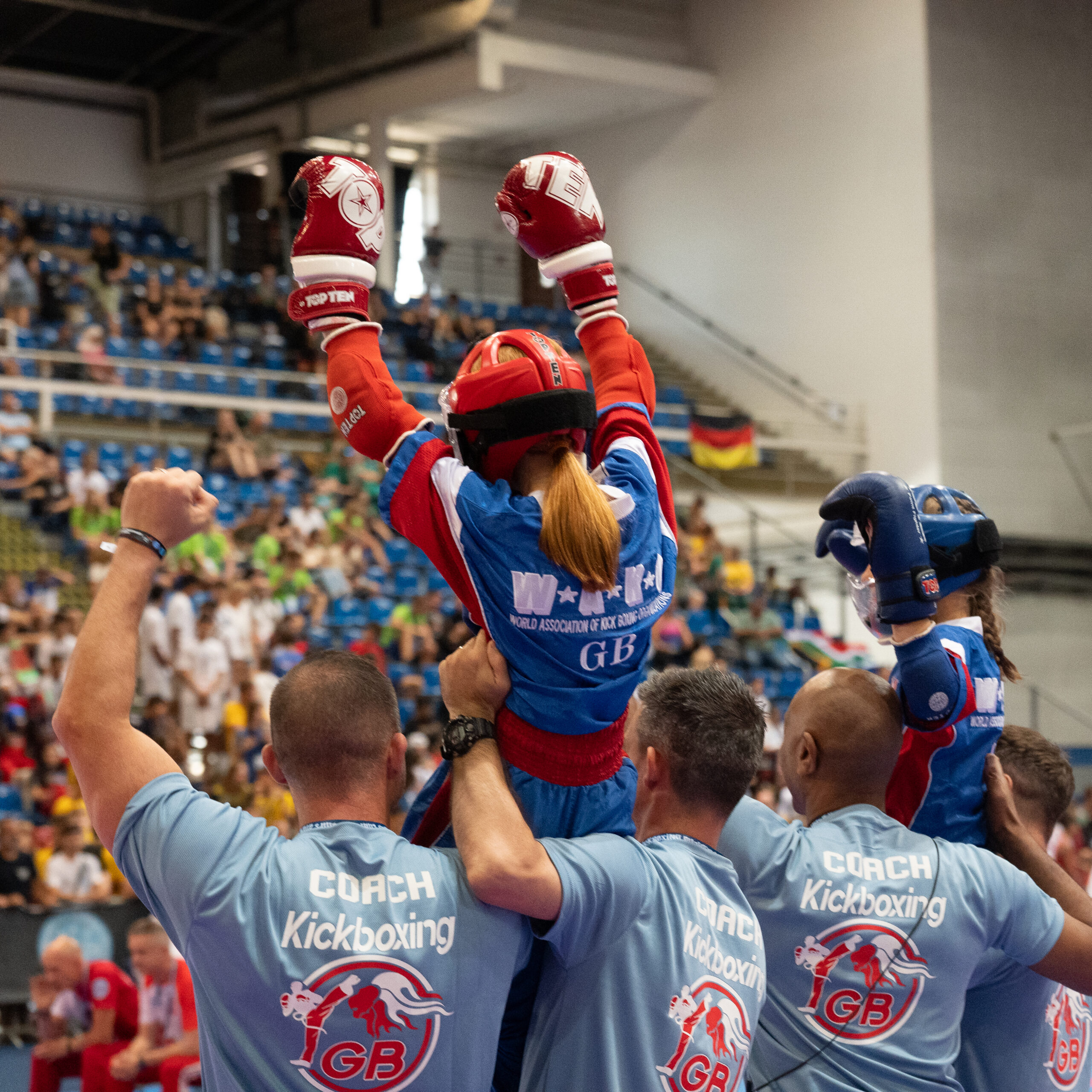 Coaches and young athletes at a Kickboxing GB affiliated club
